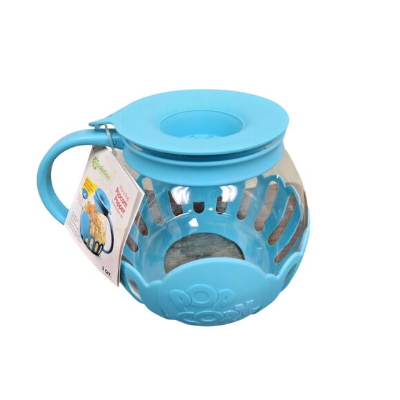 Ecolution Micro-Pop Microwave Popcorn Popper - 3 Quart Blue New NWT 3 QT - Picture 1 of 5